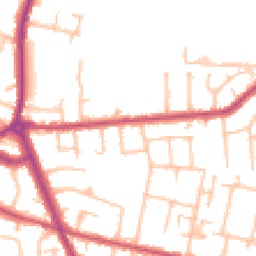 Daytime road noise heatmap for TW15 1DS