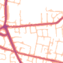 Daytime road noise heatmap for TW15 1DT