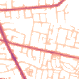 Daytime road noise heatmap for TW15 1EQ