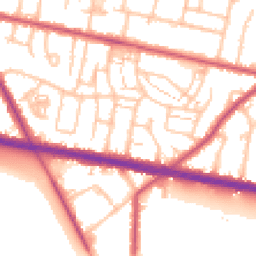 Daytime road noise heatmap for TW15 1RJ