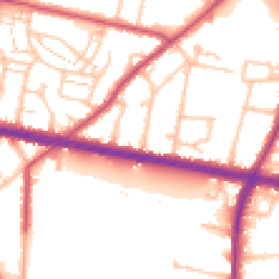 Daytime road noise heatmap for TW15 1TX