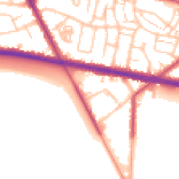 Daytime road noise heatmap for TW15 1UT