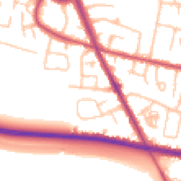 Daytime road noise heatmap for TW15 2BB
