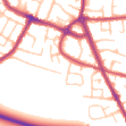 Daytime road noise heatmap for TW15 2DL