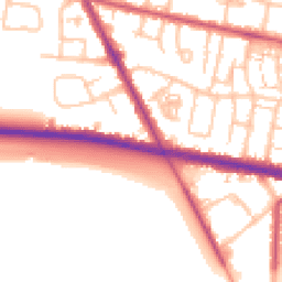 Daytime road noise heatmap for TW15 2EY