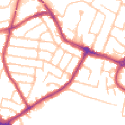 Daytime road noise heatmap for TW15 2LU