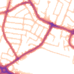 Daytime road noise heatmap for TW15 2NA