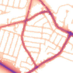 Daytime road noise heatmap for TW15 2NF