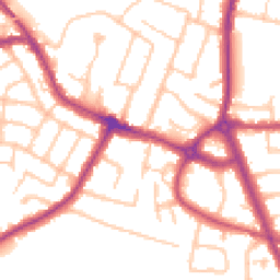 Daytime road noise heatmap for TW15 2PF