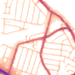 Daytime road noise heatmap for TW15 3JS