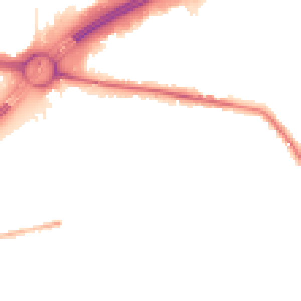 Night-time road noise heatmap for TW16 5BF