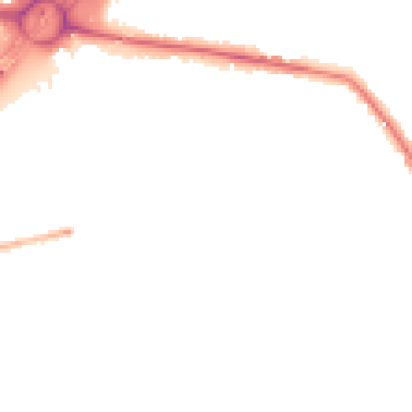 Night-time road noise heatmap for TW16 5BJ