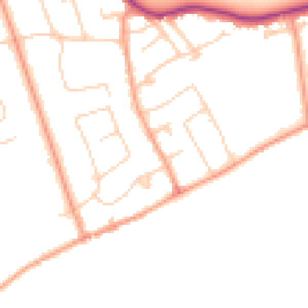 Daytime road noise heatmap for TW16 5LH