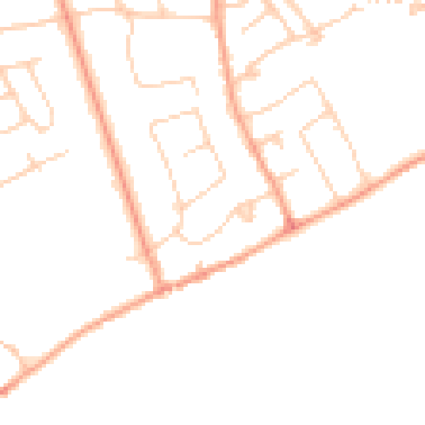 Daytime road noise heatmap for TW16 5LQ