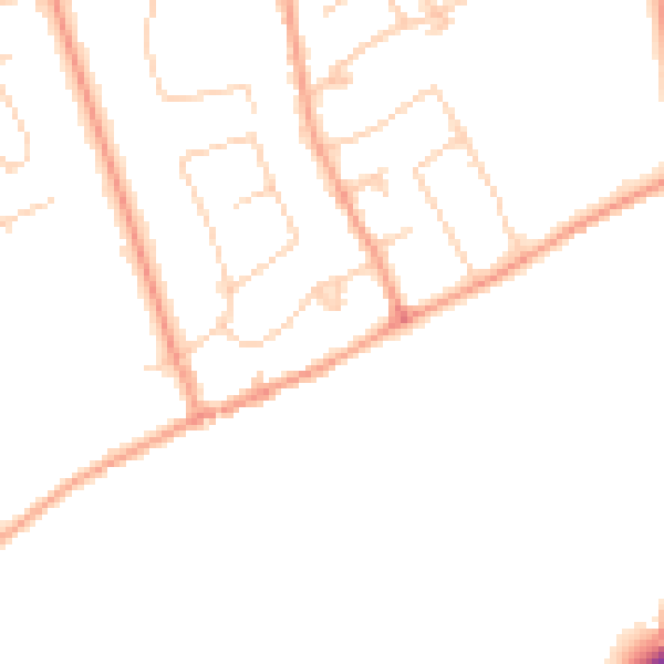 Daytime road noise heatmap for TW16 5QL