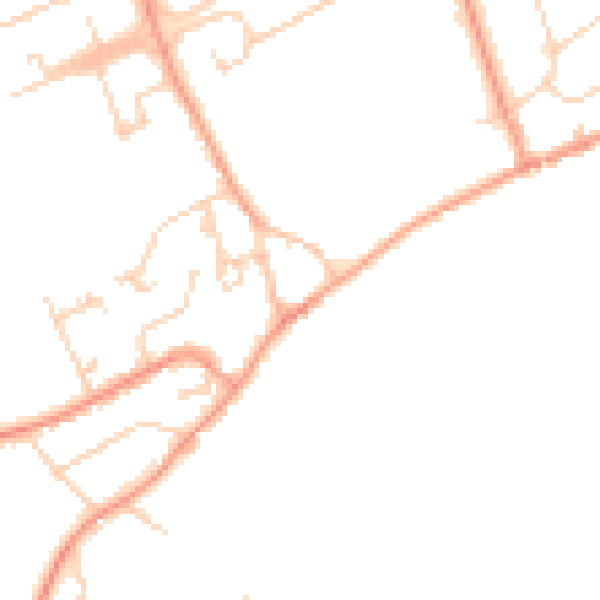 Daytime road noise heatmap for TW16 6AA