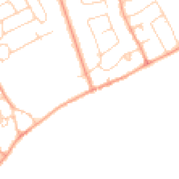 Daytime road noise heatmap for TW16 6AD
