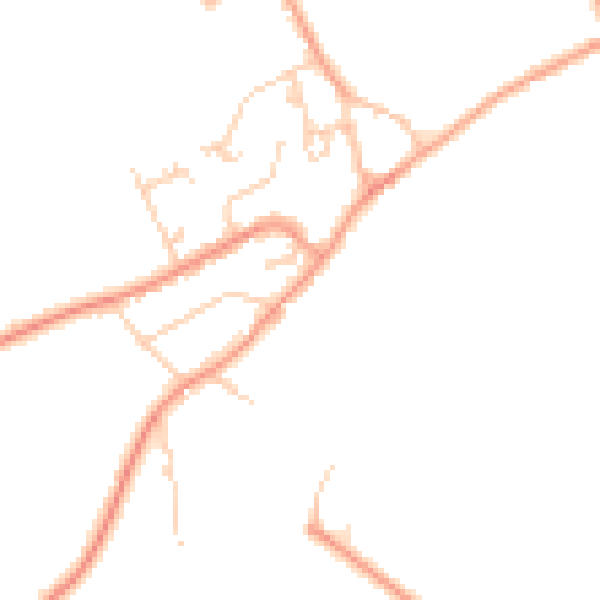 Daytime road noise heatmap for TW16 6AH