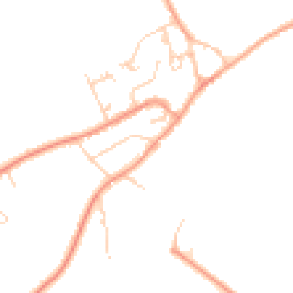 Daytime road noise heatmap for TW16 6AN