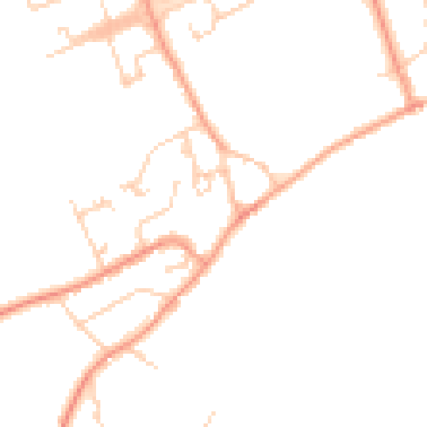 Daytime road noise heatmap for TW16 6BB
