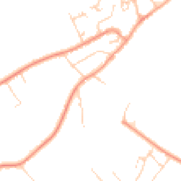 Daytime road noise heatmap for TW16 6BD