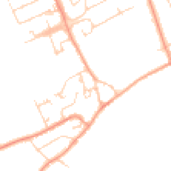 Daytime road noise heatmap for TW16 6EE