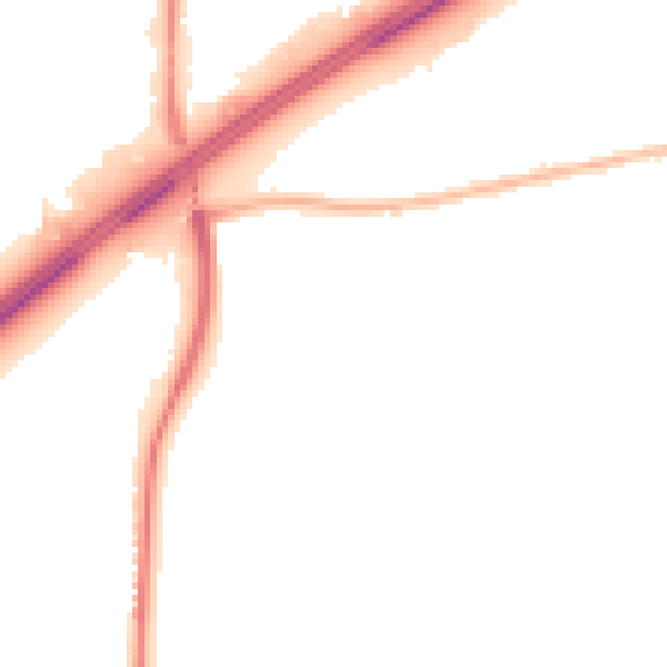 Night-time road noise heatmap for TW16 6JN