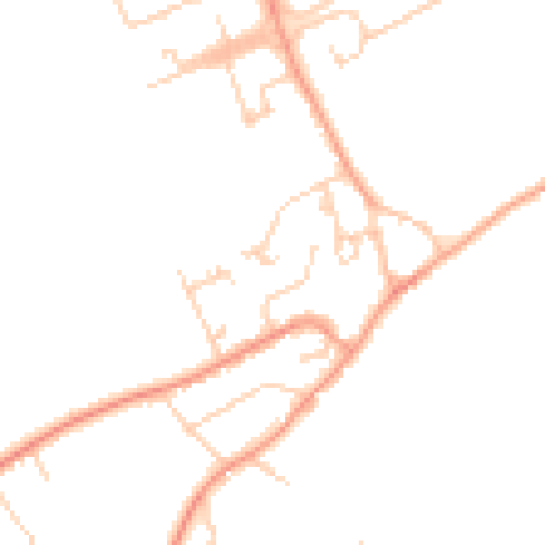 Daytime road noise heatmap for TW16 6NJ