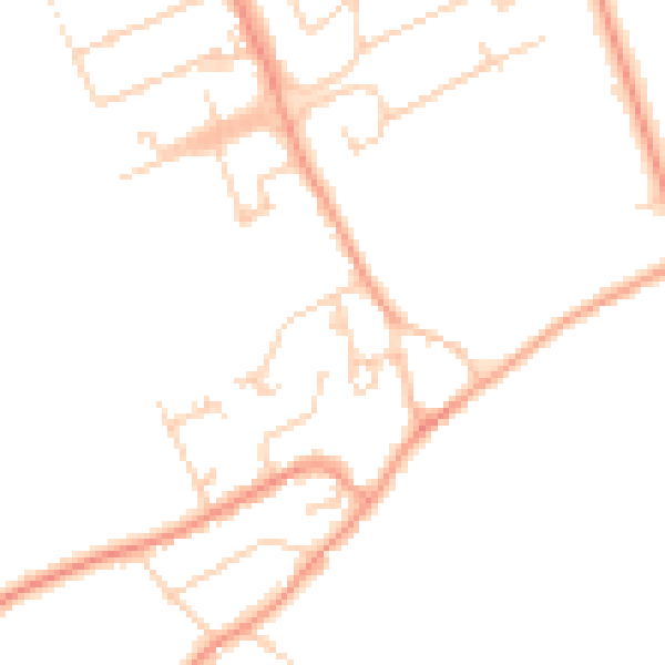 Daytime road noise heatmap for TW16 6NP