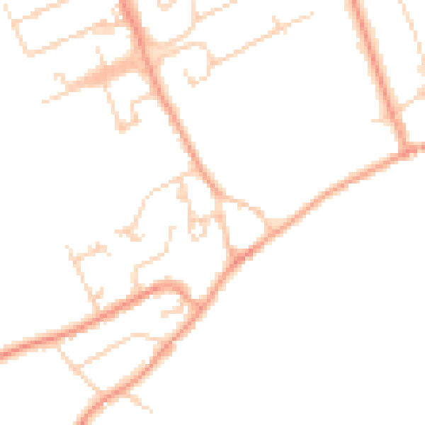 Daytime road noise heatmap for TW16 6RE