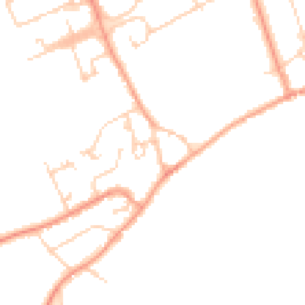 Daytime road noise heatmap for TW16 6RW