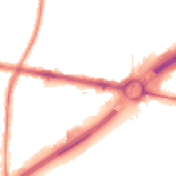 Night-time road noise heatmap for TW16 7DW