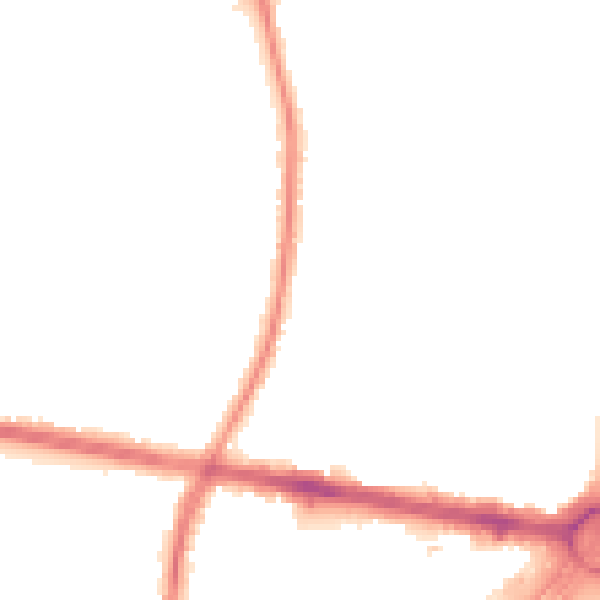 Night-time road noise heatmap for TW16 7JH