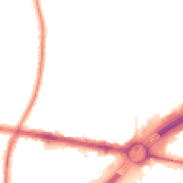 Night-time road noise heatmap for TW16 7PB