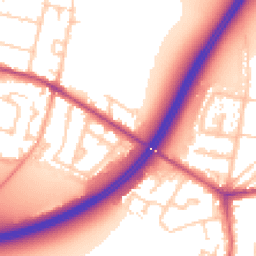 Daytime road noise heatmap for TW17 0AA