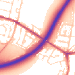 Daytime road noise heatmap for TW17 0AB