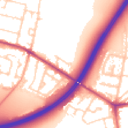 Daytime road noise heatmap for TW17 0AE