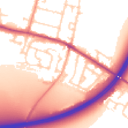 Daytime road noise heatmap for TW17 0AJ