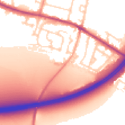 Daytime road noise heatmap for TW17 0AN