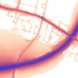 Daytime road noise heatmap for TW17 0AT