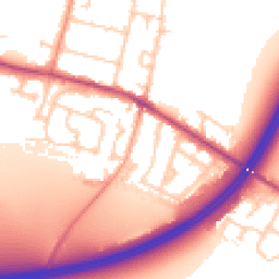 Daytime road noise heatmap for TW17 0AU