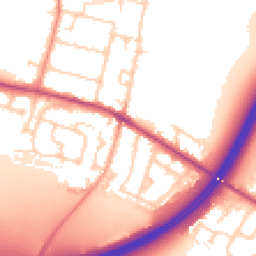 Daytime road noise heatmap for TW17 0AX
