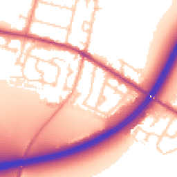 Daytime road noise heatmap for TW17 0AY