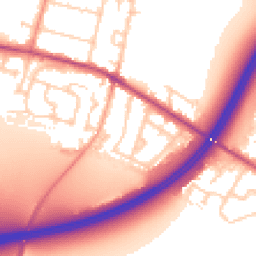 Daytime road noise heatmap for TW17 0AZ