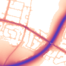Daytime road noise heatmap for TW17 0BB