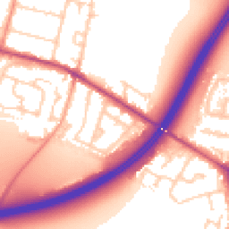 Daytime road noise heatmap for TW17 0BL
