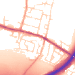Daytime road noise heatmap for TW17 0DB
