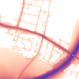 Daytime road noise heatmap for TW17 0DE