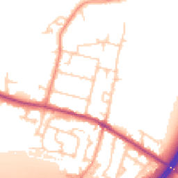 Daytime road noise heatmap for TW17 0DH