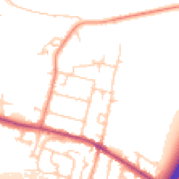 Daytime road noise heatmap for TW17 0DL